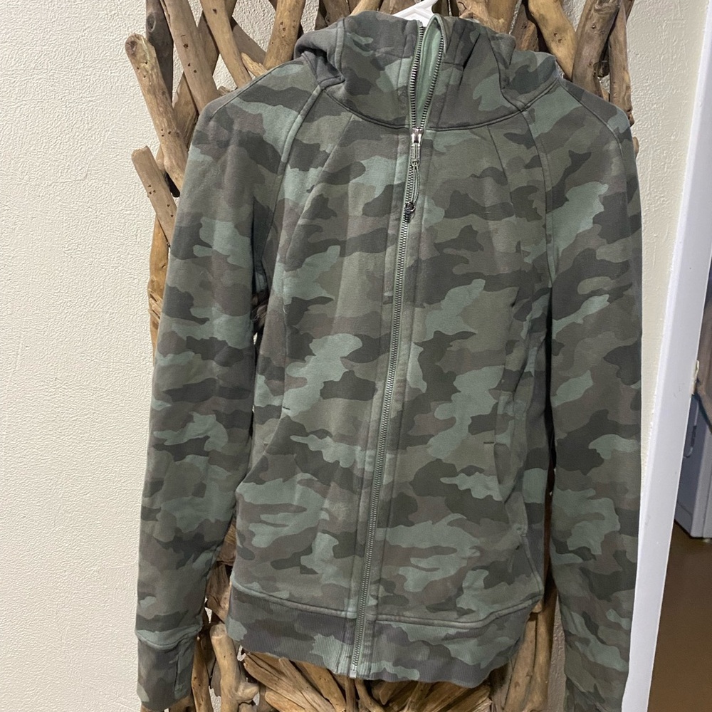 Lululemon Athletica Green Camouflage Hoodie